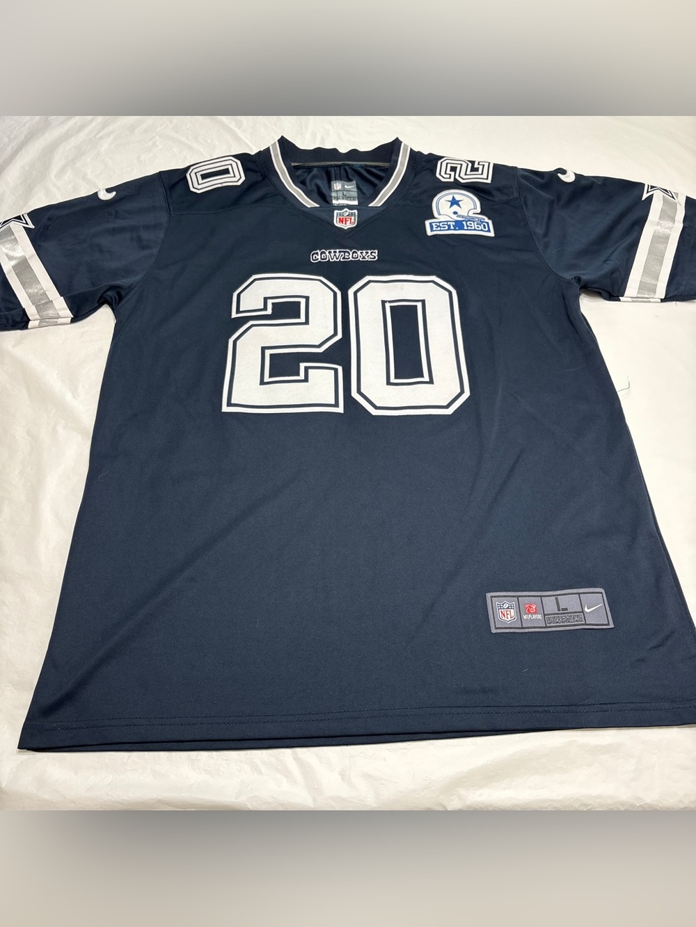 Dallas Cowboys Tony Pollard #20 Jersey Blue Men’s Large Nike
